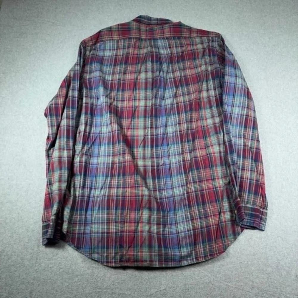 Polo Ralph Lauren Button Down‎ Mens XL Multicolor Plaid Long Sleeve Pony Logo